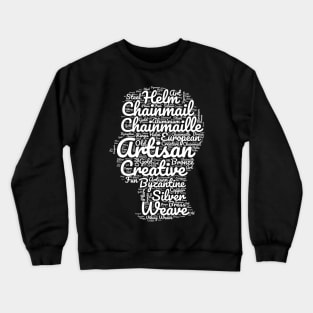 A head full of chain maille Crewneck Sweatshirt